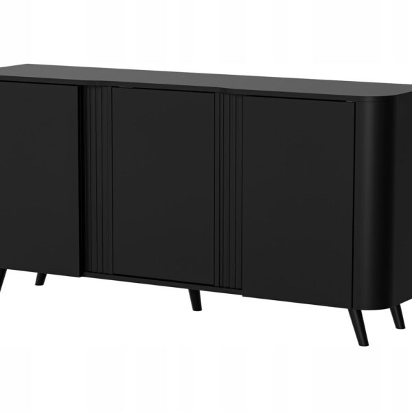 Komoda Volare 3D 151 cm matná černá