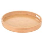 Kulatý bambusový podnos TAJ 40 cm natural