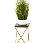 Kvetinový stojan LOFT III 40 cm zlatý/čierny