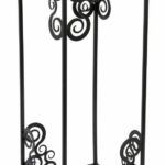 Moderný stojan na kvetináč ORNAMENT ČIERNY-60 cm