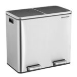 Odpadkový kôš 2 x 24 L strieborný
