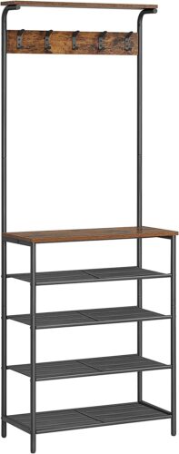 Předsíňový věšák s botníkem Kotona 68 cm hnědý Předsíňový věšák s botníkem Kotona 68 cm hnědý