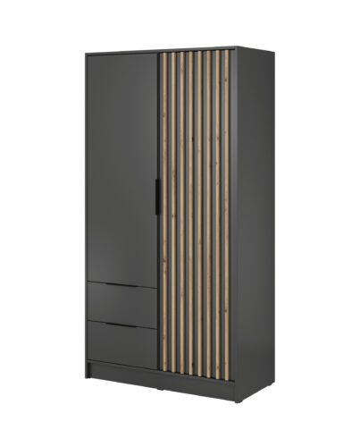 Šatní skříň Nelly 105 cm grafit/dub artisan Šatní skříň Nelly 105 cm grafit/dub artisan