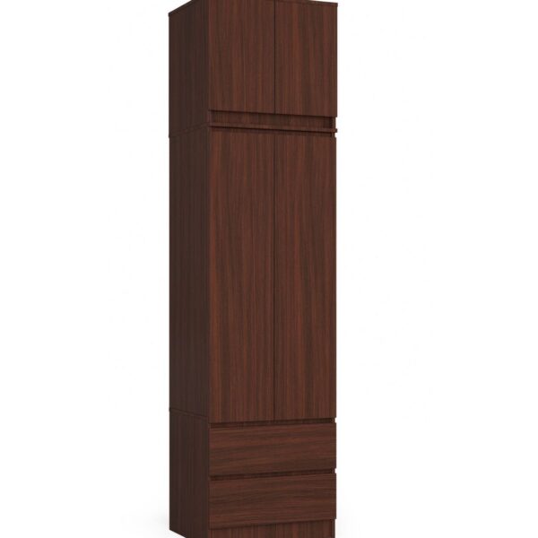 Šatníková skriňa s nástavcom STAR 60 cm wenge