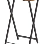 Skladací odkladací stolík Vasagle Fiona 48 cm hnedý/čierny