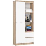Skriňa Rexa 80 cm dub sonoma/biela