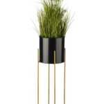 Stojaci kvetináč GOLDEN 75 cm čierny