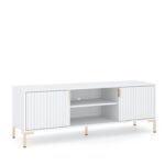TV stolek Flinn 140 cm bílý/zlatý