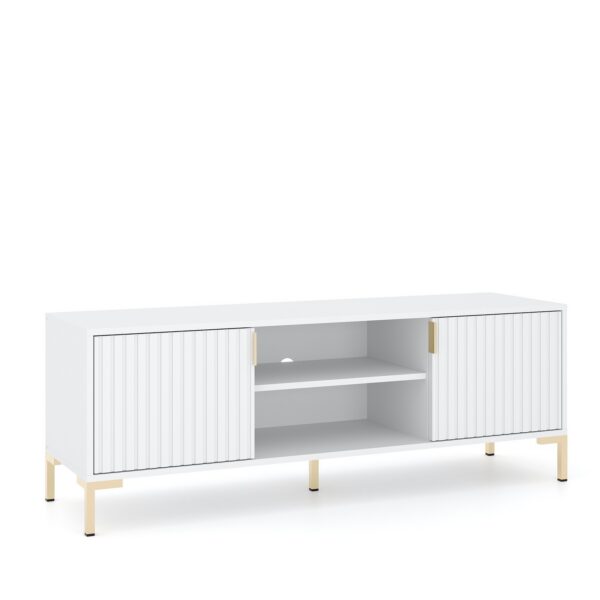 TV stolek Flinn 140 cm bílý/zlatý