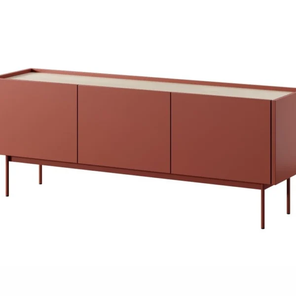 TV stolík Color 144 červený/dub linea