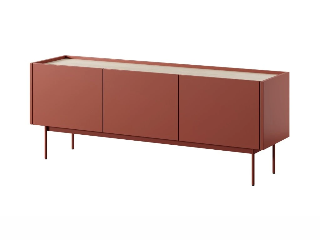 TV stolík Color 144 červený/dub linea TV stolík Color 144 červený/dub linea