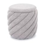 Taburet Pelaro s úložným prostorem světle šedý