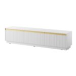 Televízny stolík Royal II 180 cm biely/zlatý
