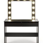 Toaletný stolík HOLLYWOOD s LED osvetlením 94 cm čierny