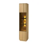 Vitrína s LED osvětlením Join 40 cm z masivu dub přírodní