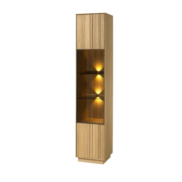 Vitrína s LED osvětlením Join 40 cm z masivu dub přírodní
