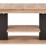 Výškově nastavitelný rozkládací konferenční stolek Moduvo 120/170 cm dub Halifax/černý
