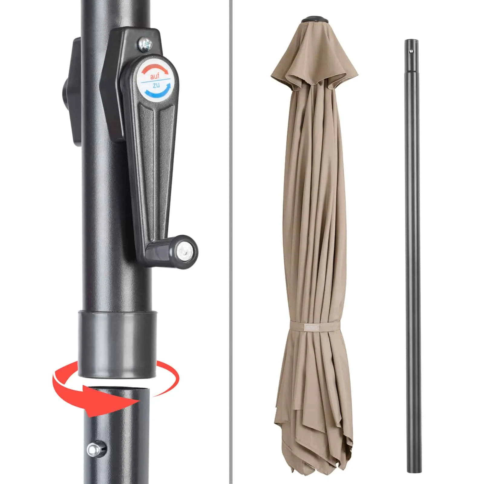 Zahradní slunečník Gemma taupe Zahradní slunečník Gemma taupe