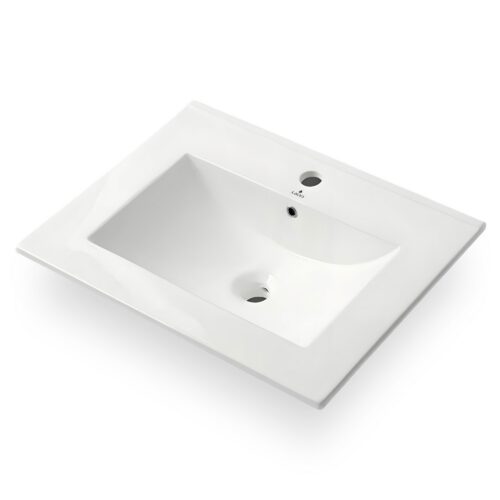 Zápustné keramické umyvadlo Nordis 61 cm lesklé bílé Zápustné keramické umyvadlo Nordis 61 cm lesklé bílé