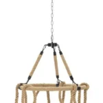 Závesný luster Rope 90 cm hnedý