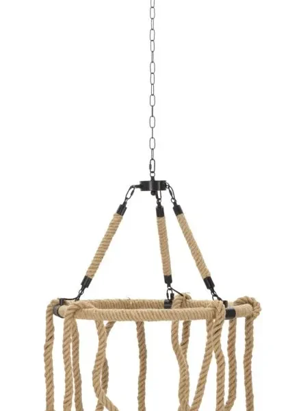 Závesný luster Rope 90 cm hnedý