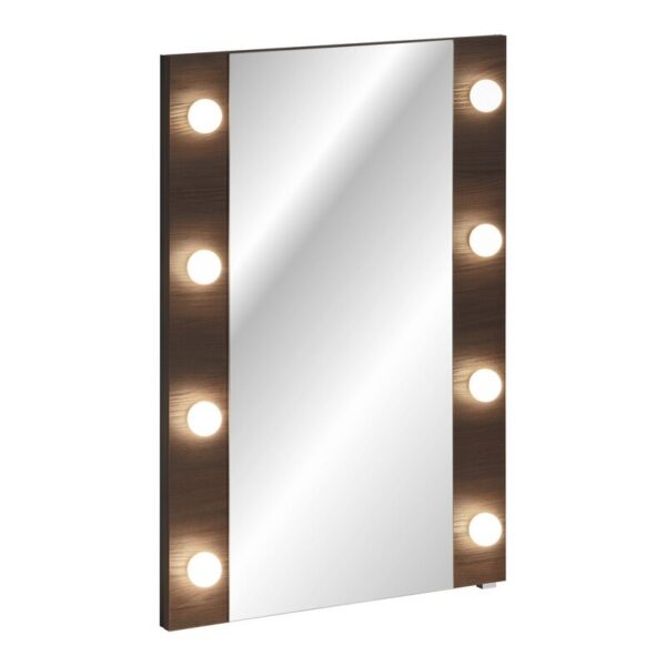 Nástěnné LED zrcadlo Dorothy 60 cm dub ristretto
