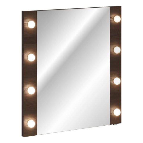 Nástěnné LED zrcadlo Dorothy 80 cm dub ristretto