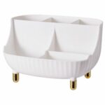 Organizér na kosmetiku Luxe bílý/zlatý