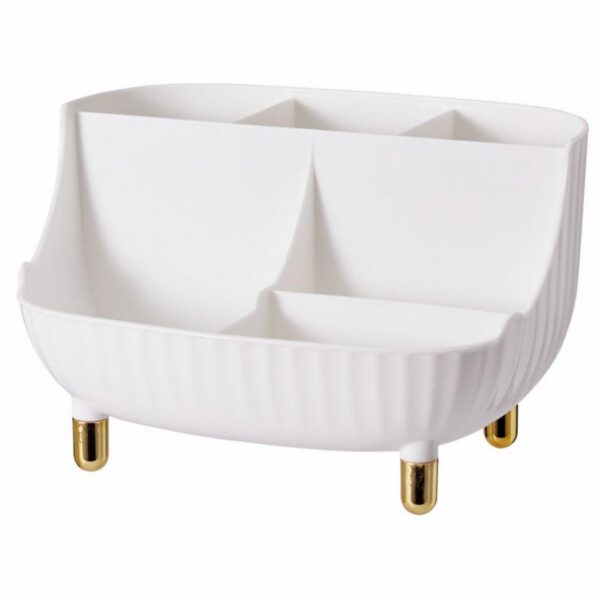Organizér na kosmetiku Luxe bílý/zlatý