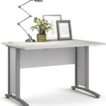 Písací stôl Kancelársky 80400/70 120 cm biely/strieborný