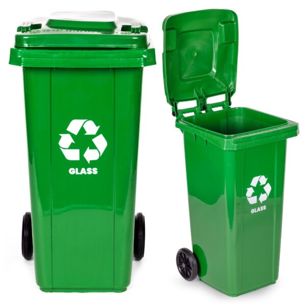 Popolnica na sklo ECOSORT 120 L zelená