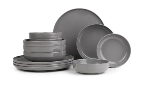 Porcelánová jedálenská súprava 12 ks Mod antracit Porcelánová jedálenská súprava 12 ks Mod antracit