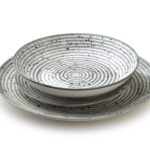 Porcelánová sada 18 ks STRIPES GREY šedá