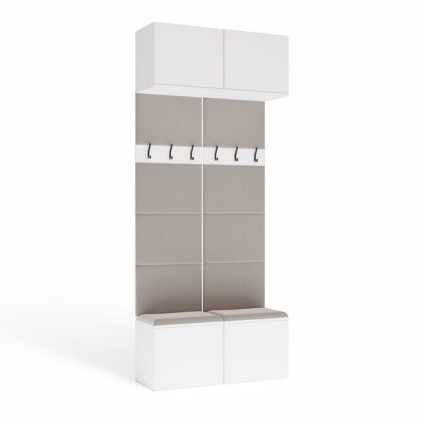 Předsíňová stěna HAGA 2W 100 cm bílá