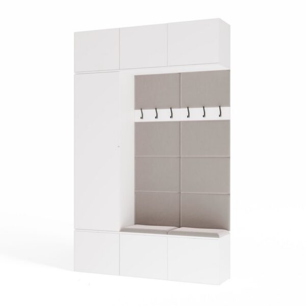Předsíňová stěna Haga 1Sz2W 150 cm bílá