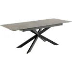 Rozkladací keramický jedálenský stôl Irwine 168/210 cm čierny