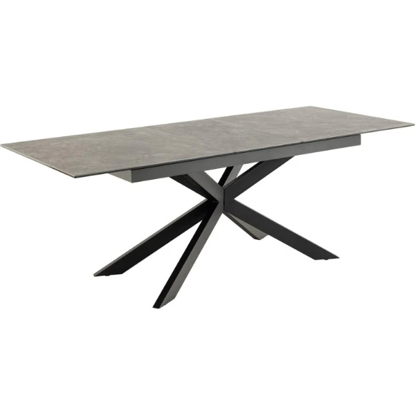 Rozkladací keramický jedálenský stôl Irwine 168/210 cm čierny