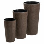 Sada 3 ks květináčů URBANIKA Coffee hnědá