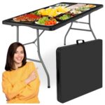 Skladací cateringový stôl RICO 152 cm čierny
