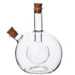 Sklenená fľaša 2v1 PETER na olej 400 ml a ocot 50 ml číra