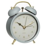 Stolový budík Retro 10 cm modrý/zlatý