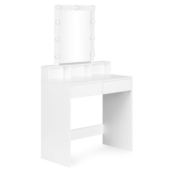 Toaletní stolek s LED osvětlením Cirko 80 cm bílý