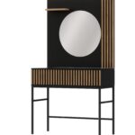 Toaletní stolek se zrcadlem Meorati 85 cm černý/dub Artisan