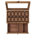 Úložný box na hodinky Vrangle 34 cm hnedý