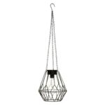 Závesná solárna lampa FLAVE čierna