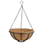 Závěsný květináč Loft 30 cm černý/hnědý